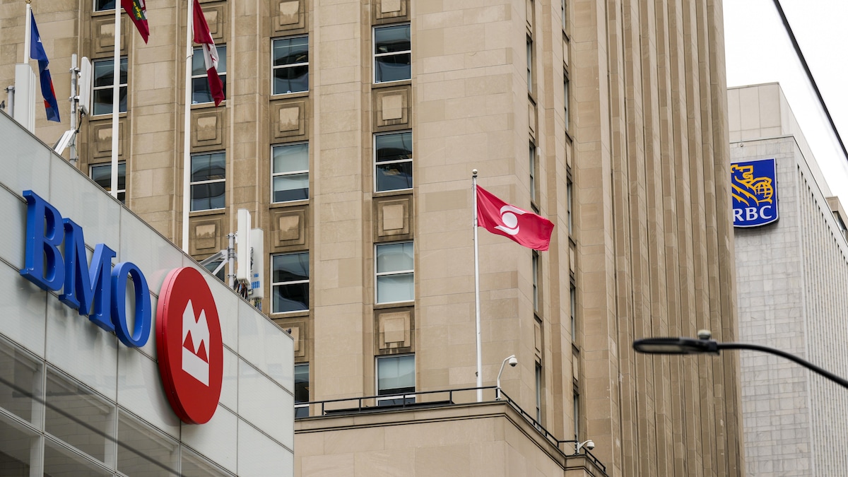 Les bureaux de BMO, de la Banque Scotia et de la RBC au centre-ville de Toronto.