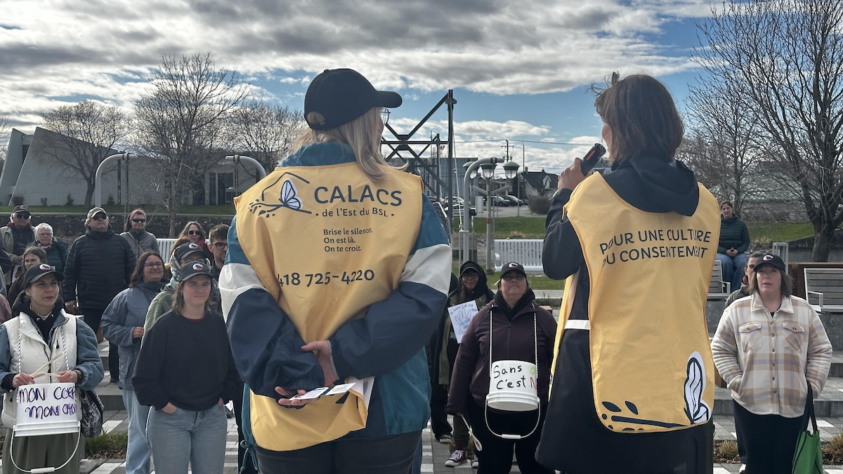 Manifestation à Matane contre la culture du viol