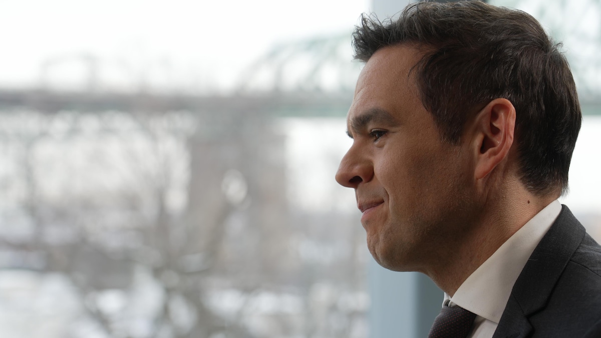 Le chef du Parti libéral du Québec, Charles Milliard