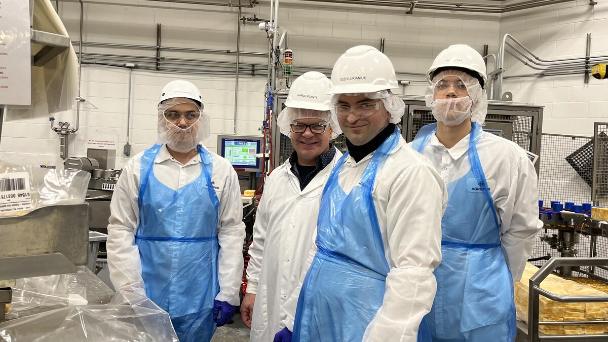 Denys Terentiev, Marco Plante, Oleh lukianiuk et Valeri Shula.