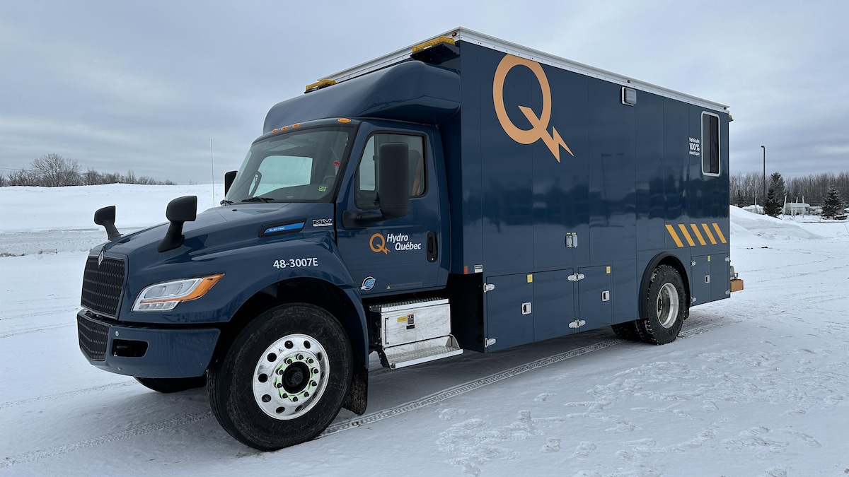 L’électrification des camions utilitaires d’HydroQuébec passe par la Beauce Le téléjournal Québec