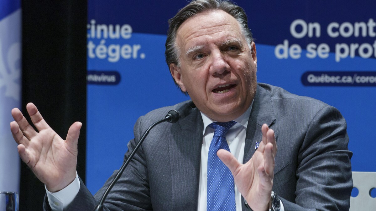 François Legault en conférence de presse.