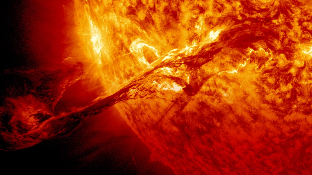 Une éruption solaire captée par le Solar Dynamics Observatory de la NASA en août 2012.