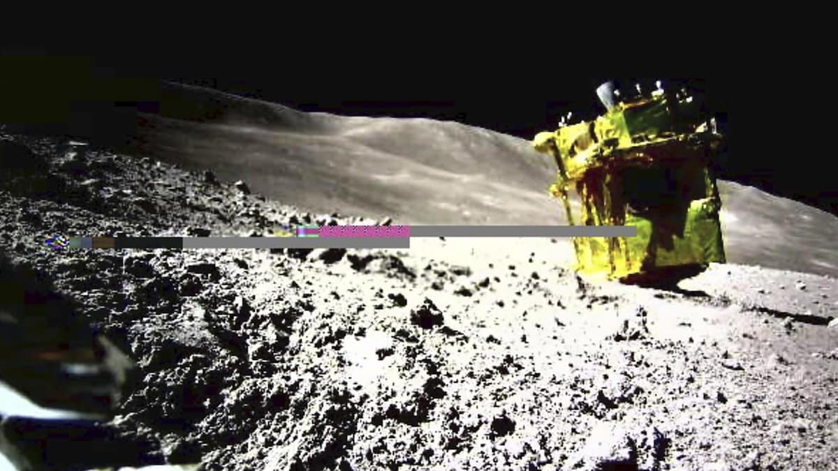 L'astromobile japonaise SLIM sur la Lune. 