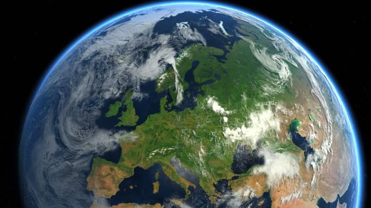 Le continent européen vu de l'espace.