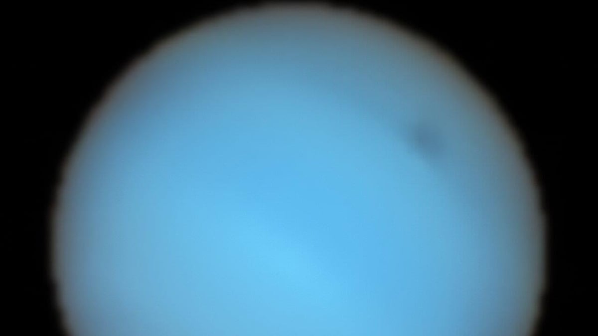 Neptune observée avec l'instrument MUSE du Très Grand Télescope de l'ESO.