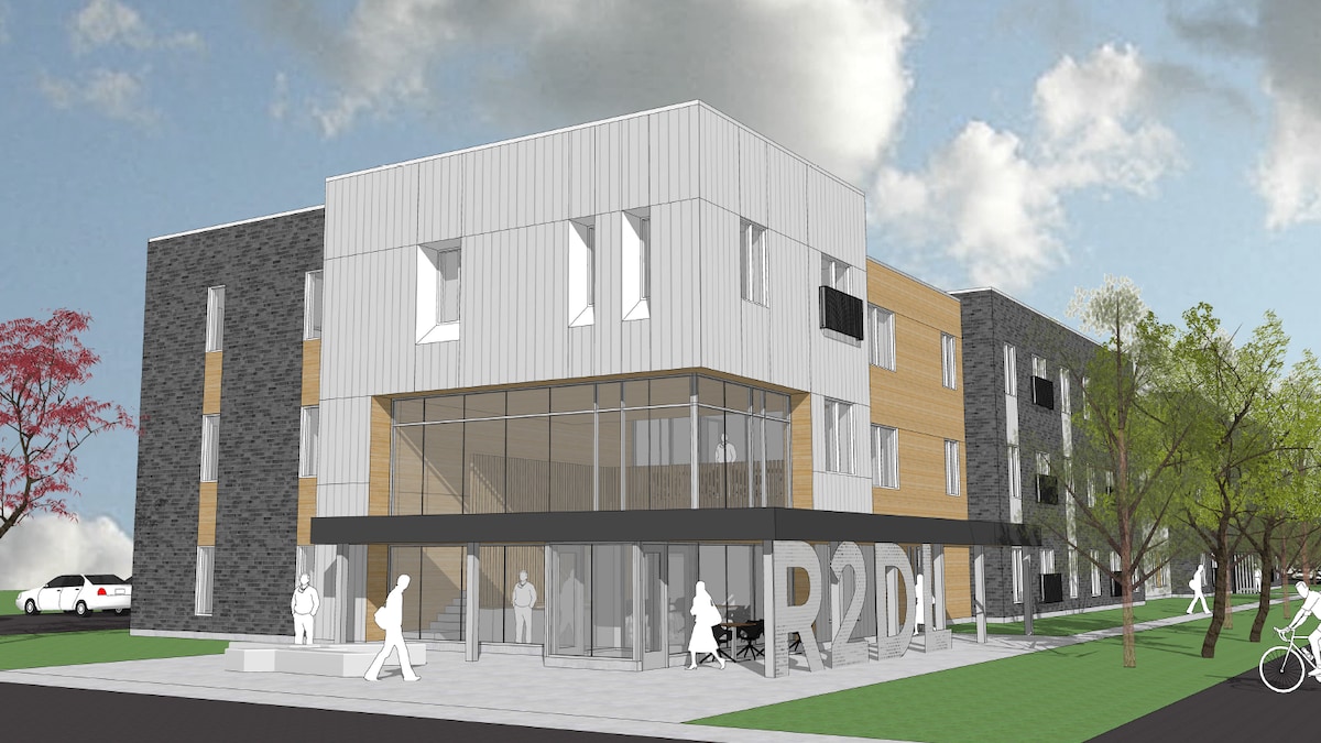 Une illustration de la future résidence étudiante du Centre de services scolaire de Kamouraska–Rivière-du-Loup.