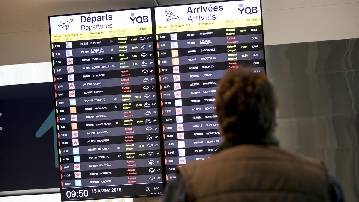 Les voyageurs doivent faire preuve de patience à l'aéroport Jean-Lesage
