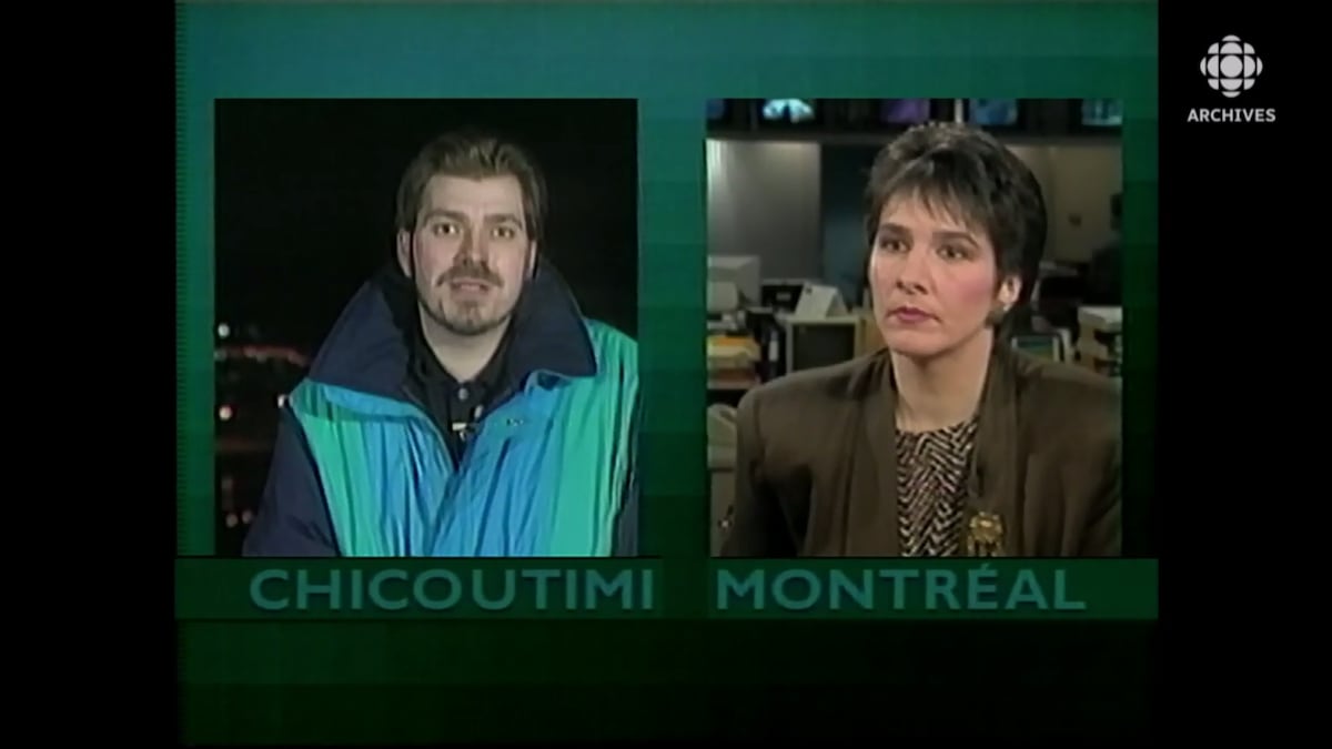 L’animatrice Suzanne Laberge s’entretient en direct avec le journaliste Louis Lemieux qui est à Chicoutimi.