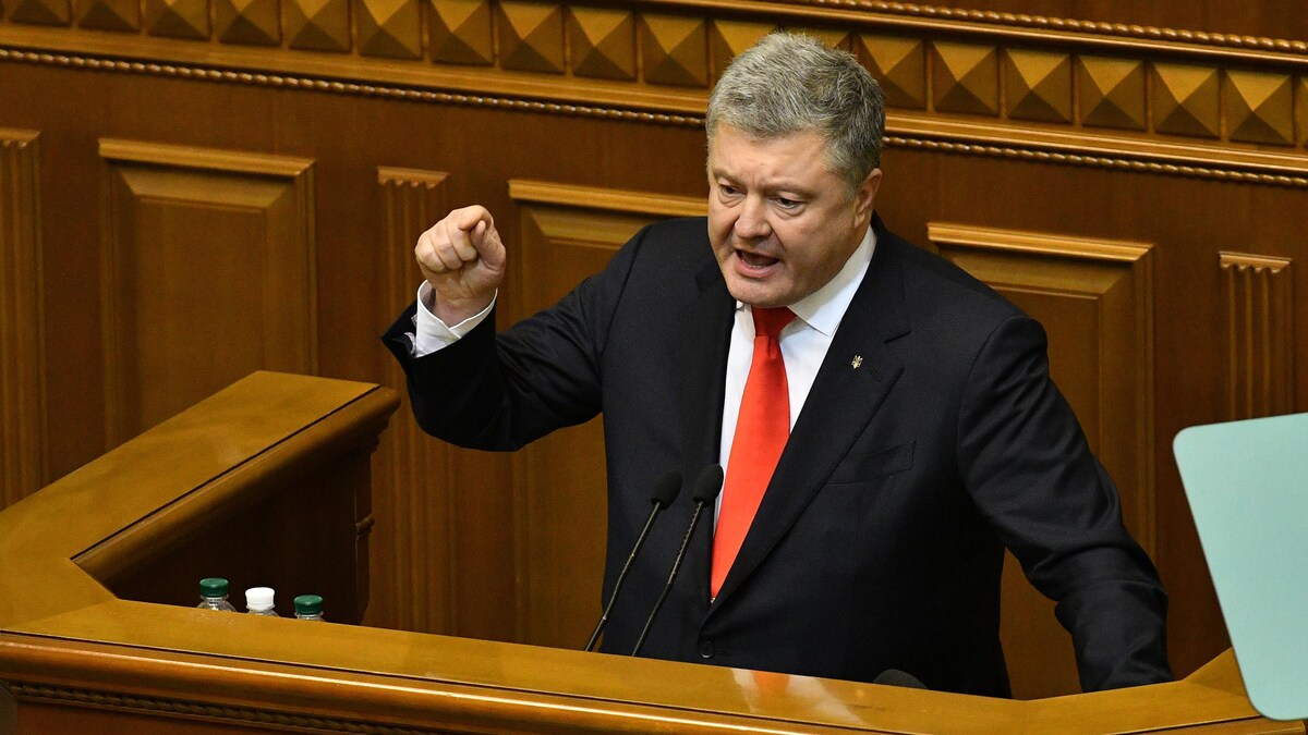Petro Porochenko au parlement ukrainien.