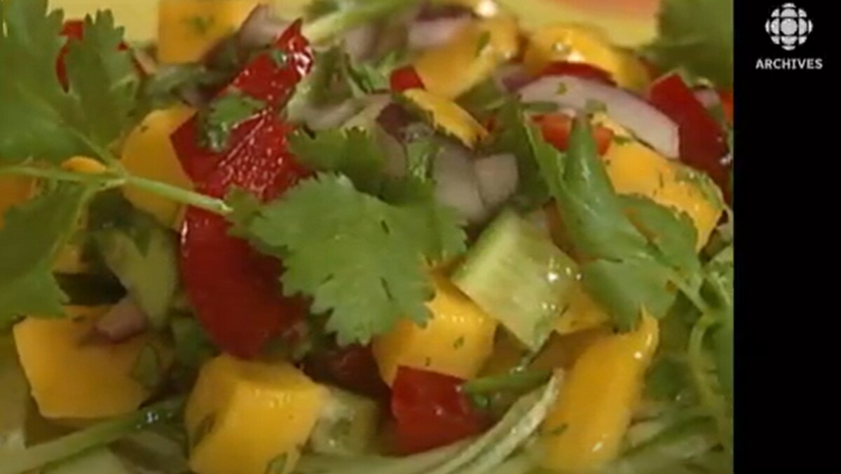Salade de poivrons mangues et coriandre