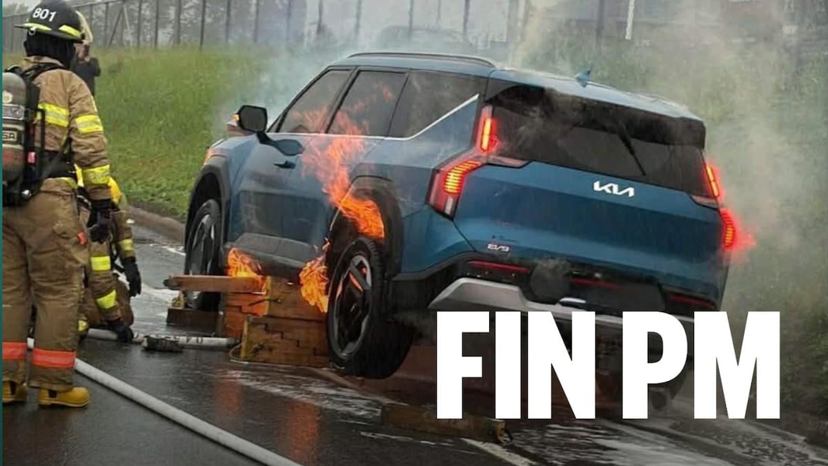Un moyen novateur pour éteindre les voitures électriques en feu