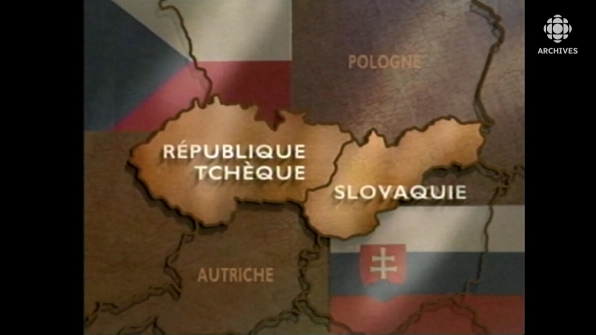 Carte des Républiques tchèque et de Slovaque. 