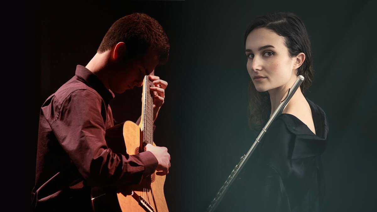 Le guitariste Marc-Étienne Leclerc et la flûtiste Annie Noël-de-Tilly.