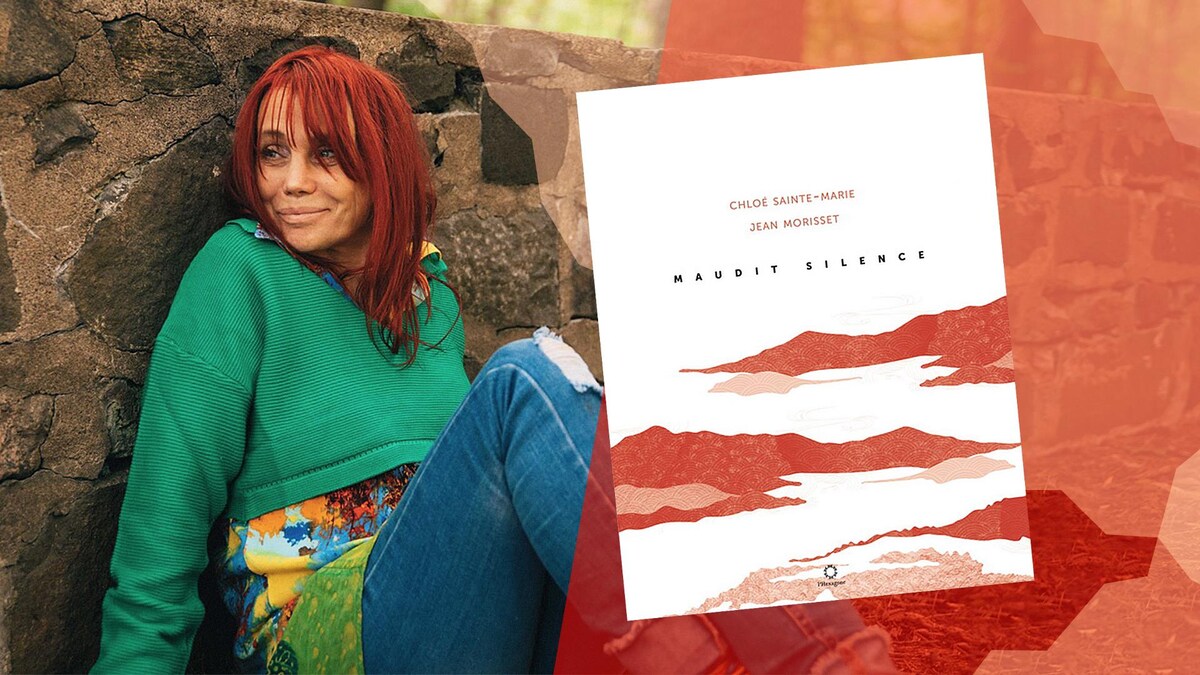 Montage photo de Chloé Sainte-Marie et de la couverture de «Maudit Silence».