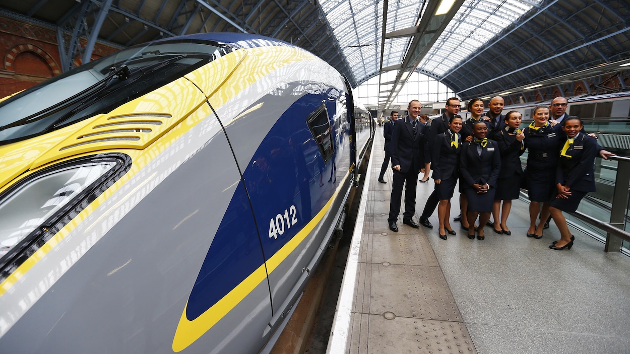 Un train e320 de Siemens, qui fait la liaison entre Londres et Paris