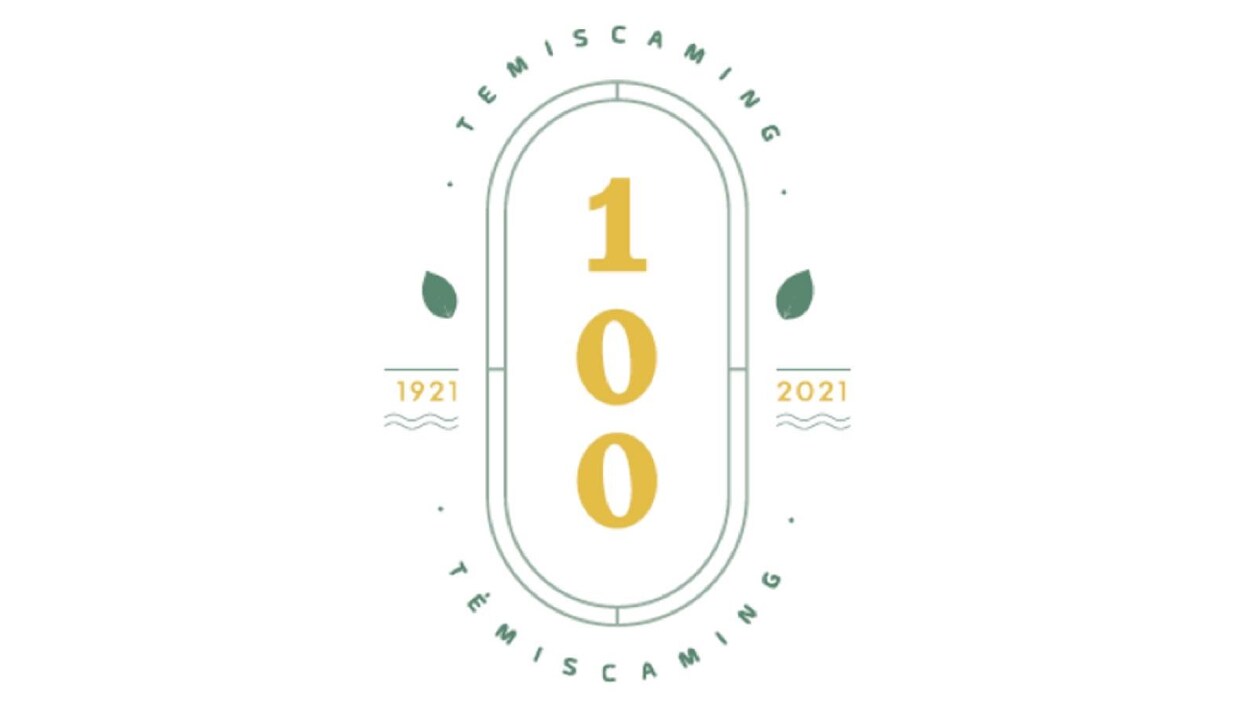 Logo avec le chiffre 100 à la verticale.