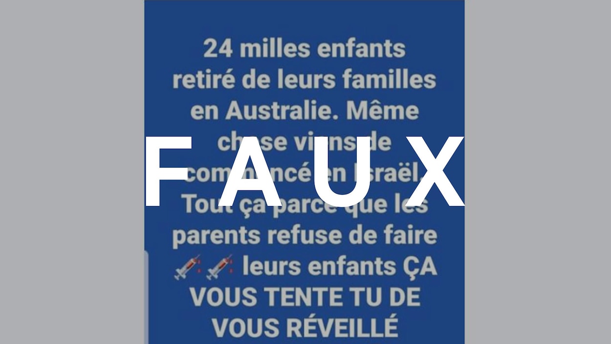 Non 24 000 Enfants N Ont Pas Ete Enleves Pour Etre Vaccines En Australie Coronavirus Radio Canada Ca