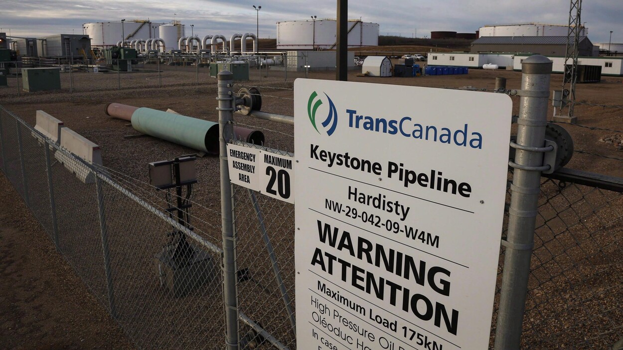 Les installations du pipeline Keystone de TransCanada à Hardisty en Alberta