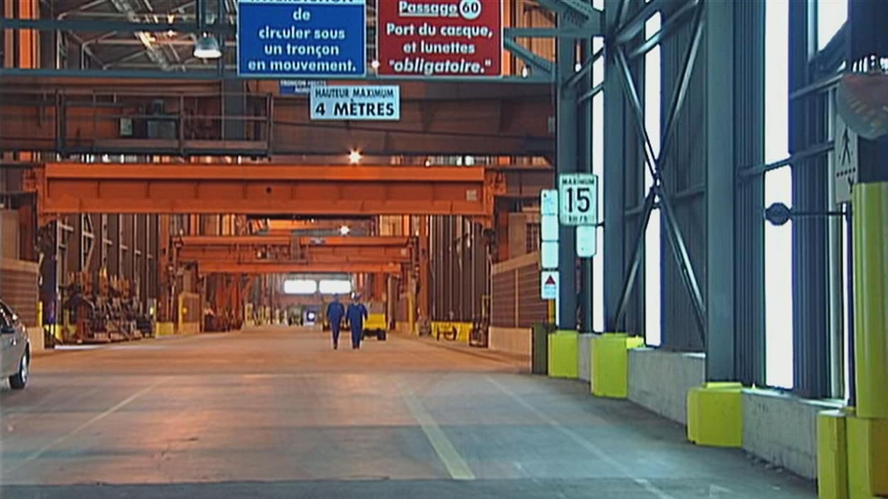 L'Aluminerie de Bécancour, vue de l'intérieur.