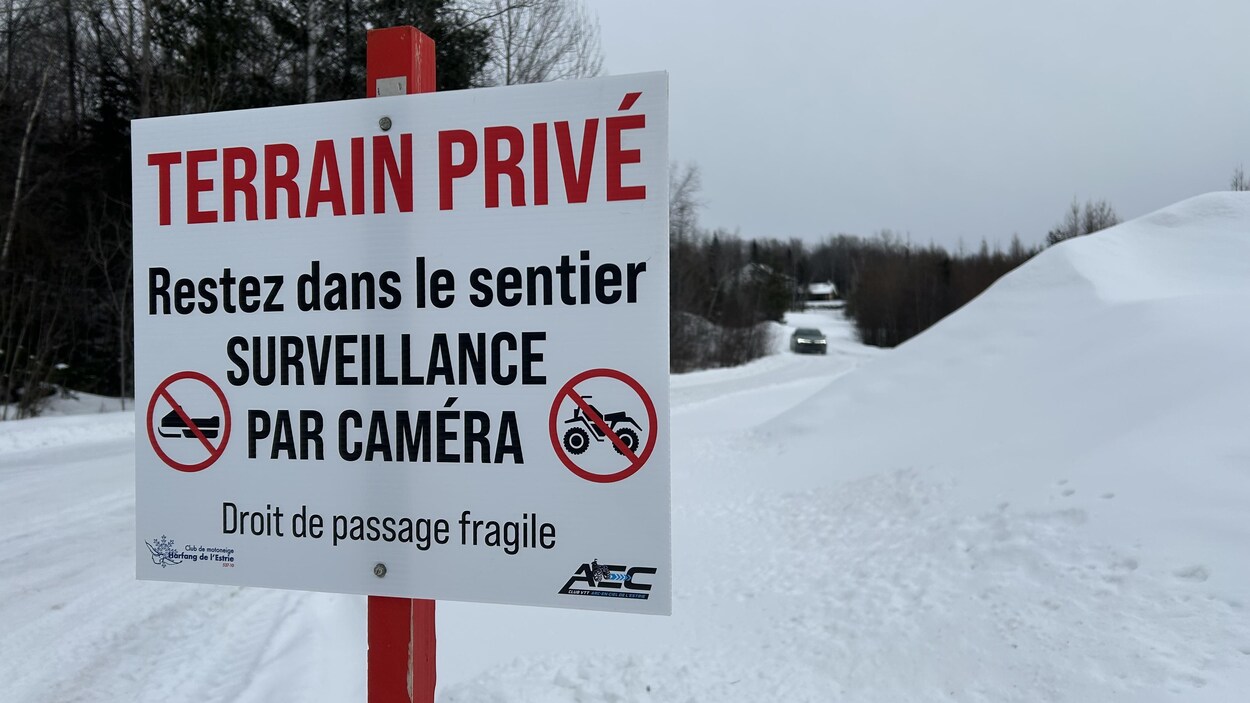 Sentier de motoneige menacé à Sherbrooke : le non-respect des droits de propriété en cause