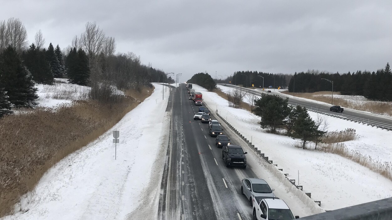 Un Carambolage Fait Un Blessé Sur La 40 à Sainte Anne De La Pérade