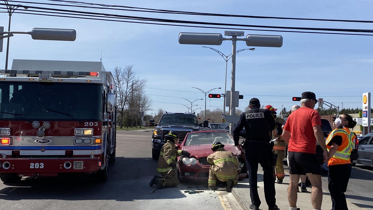 Une scène d'accident.