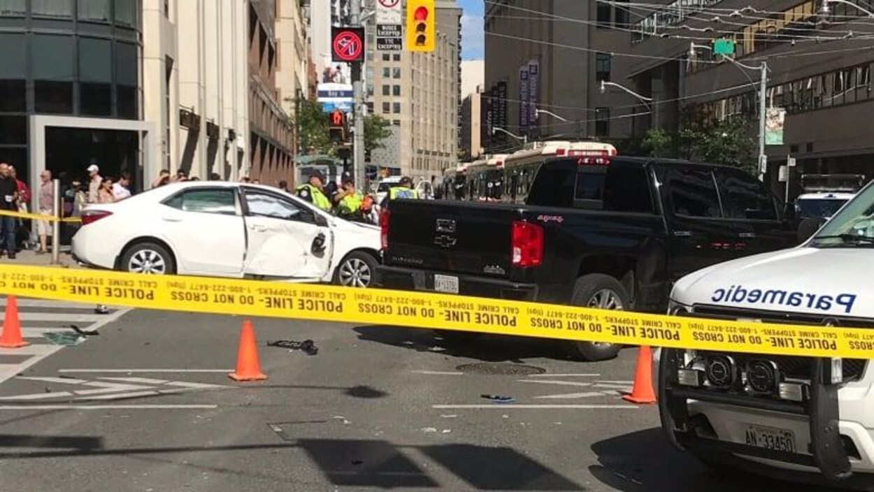 Une scène d'accident.