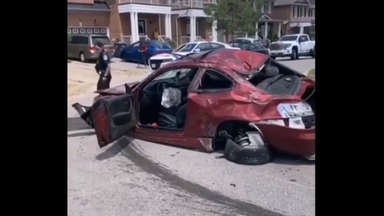 La voiture accidentée est une perte totale.