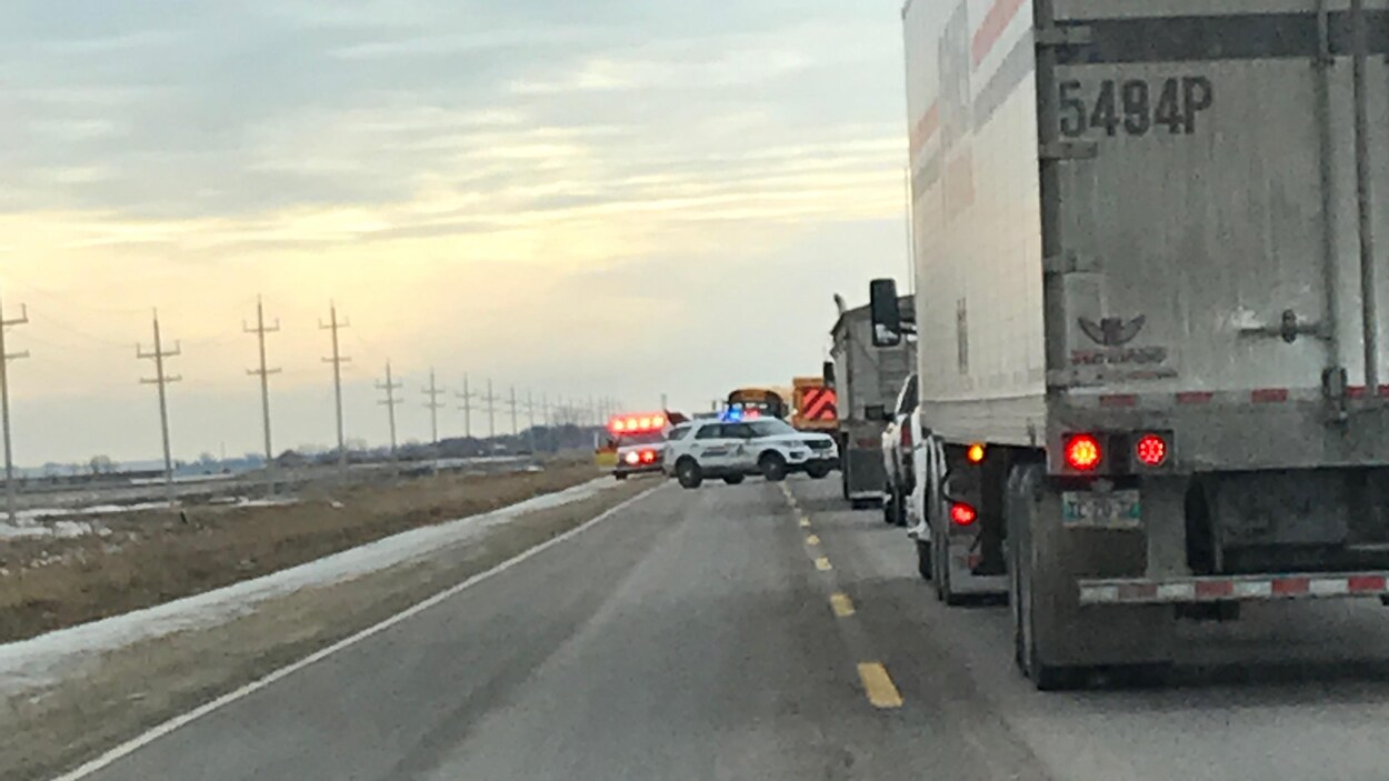 Des voitures et des camions.
