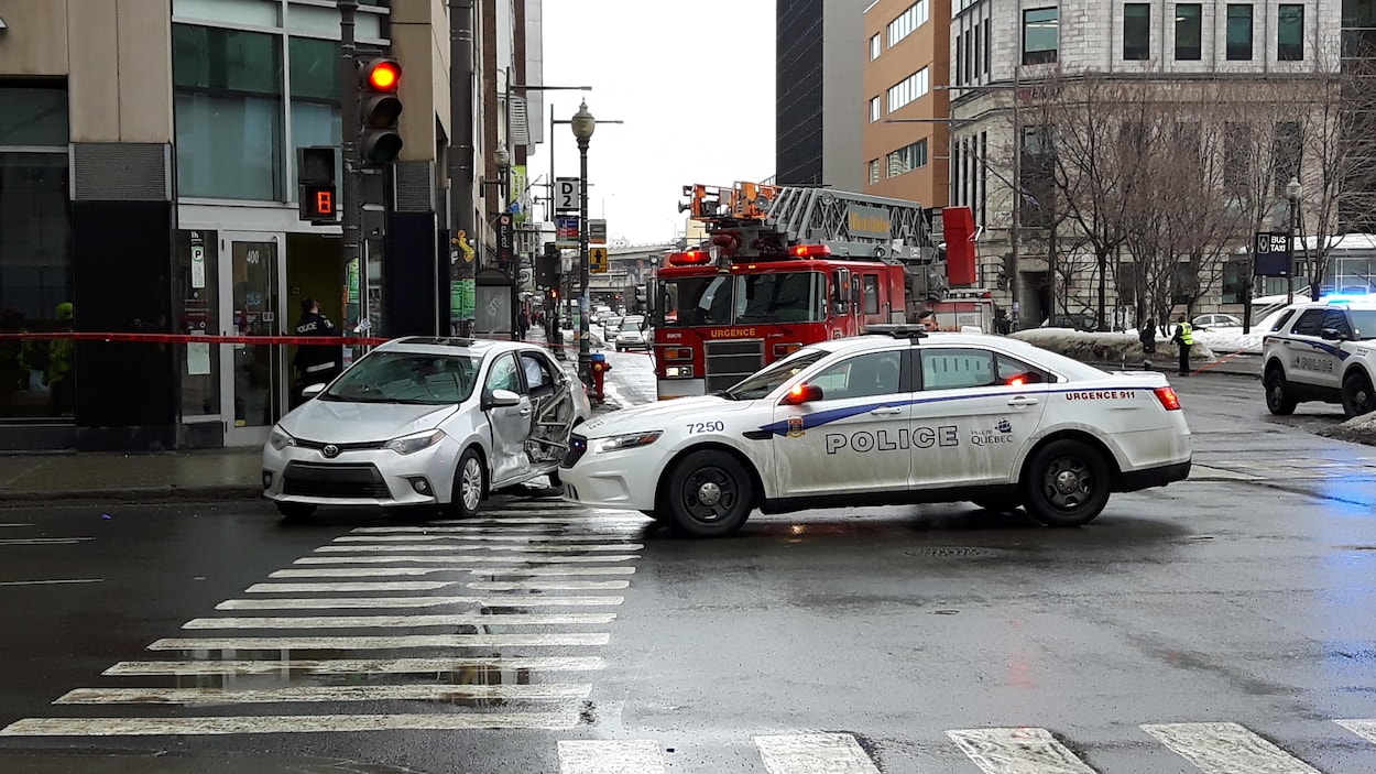 Un accident à Québec. Un accident à Québec.
