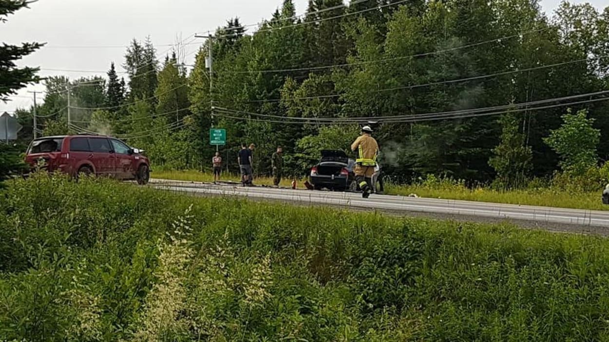 L'accident est survenu sur la route de Fossambault.