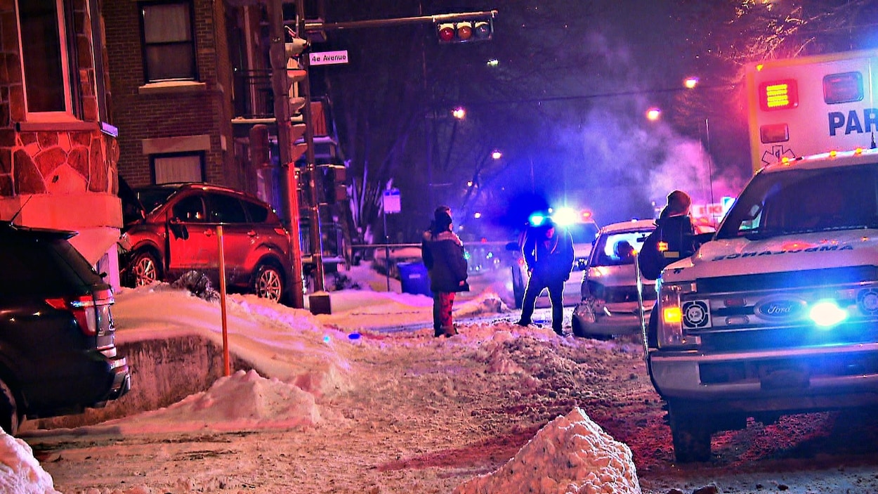 Une scène d'accident sur la 4e Avenue à Québec