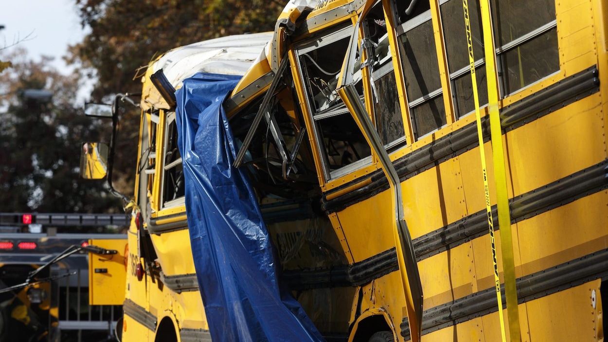 Autobus scolaire accidenté à Chattanooga.