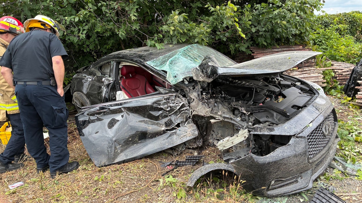 Une conductrice blessée après une collision avec un train