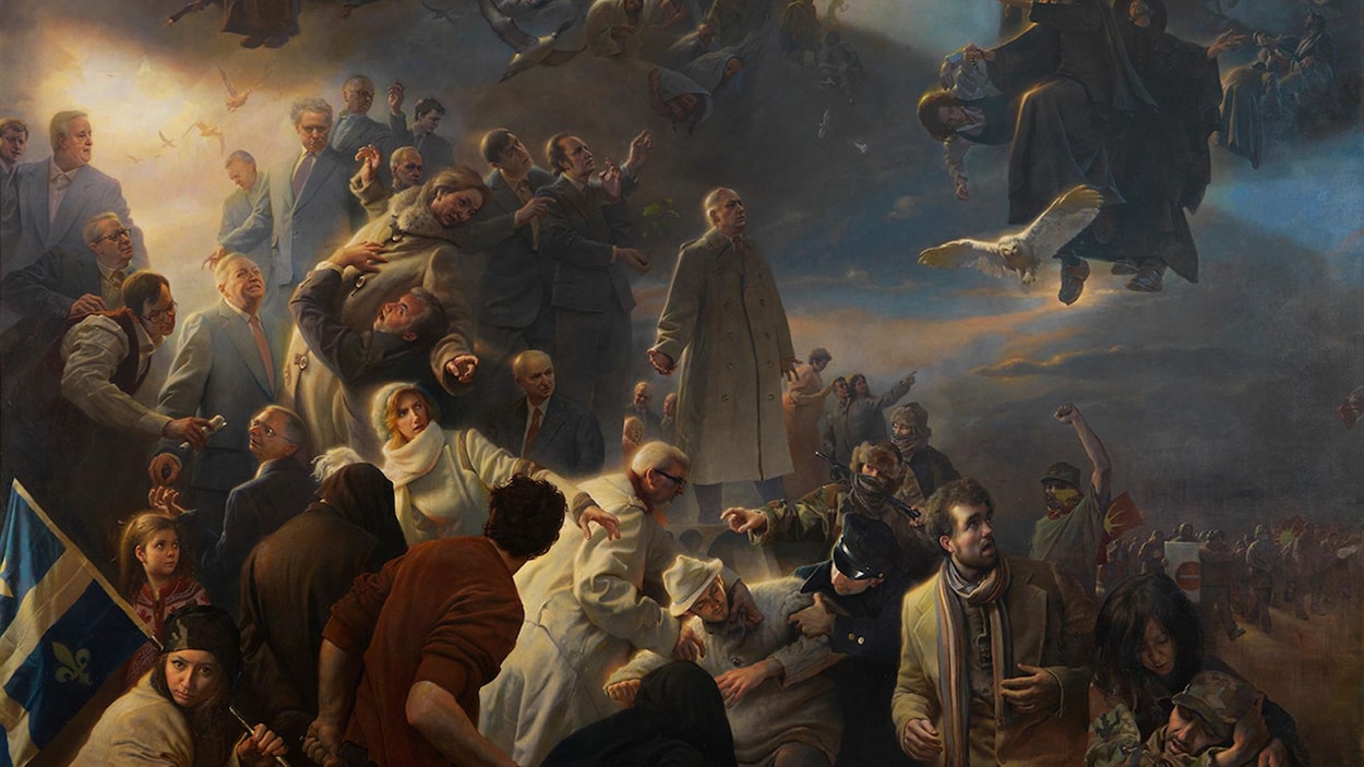 La fresque « Quebec », du peintre américain Adam Miller La fresque « Quebec », du peintre américain Adam Miller