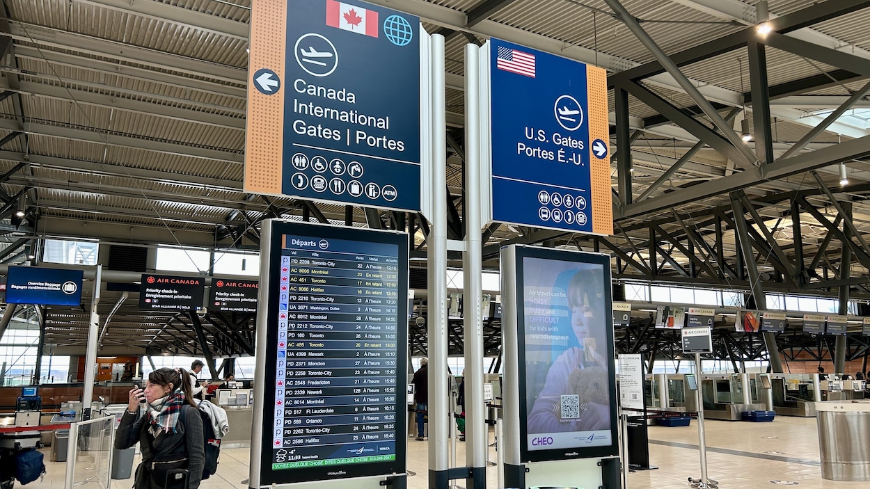 Plus de voyageurs à Ottawa, moins de voyages aux États-Unis