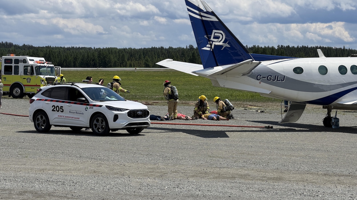 Un écrasement d’avion simulé à l’aéroport de Rouyn-Noranda