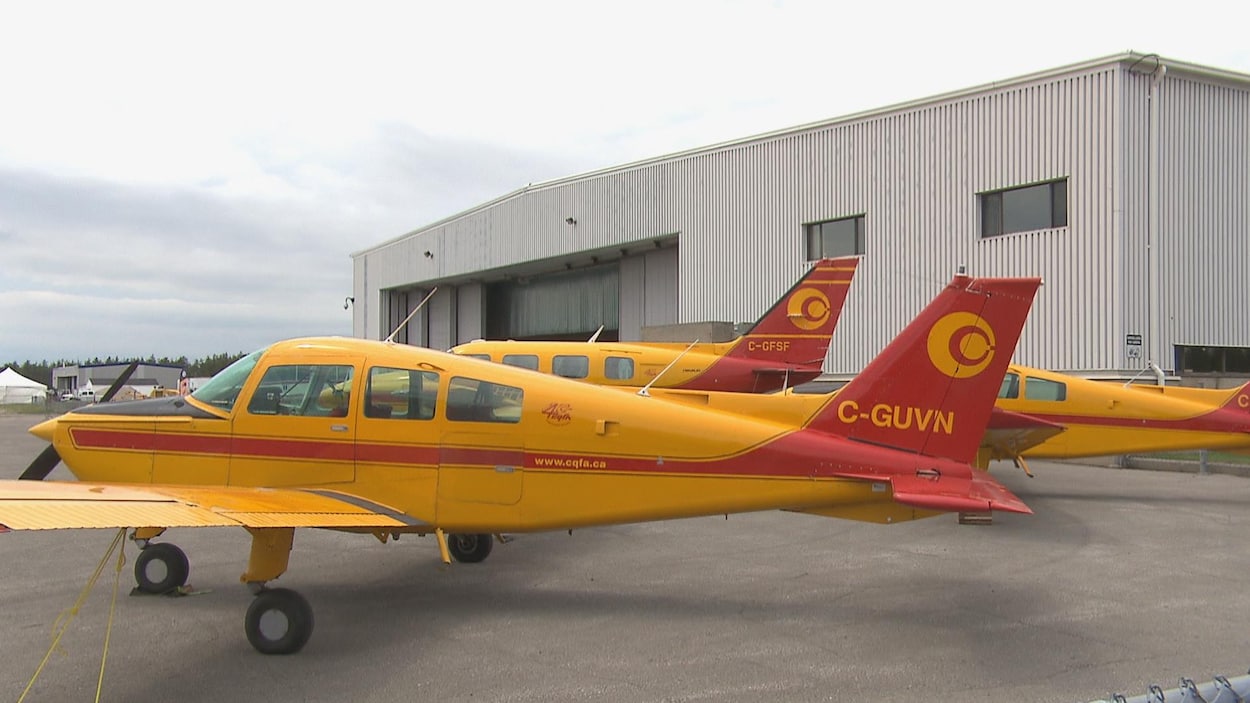 Des avions à l'aéroport de Saint-Honoré