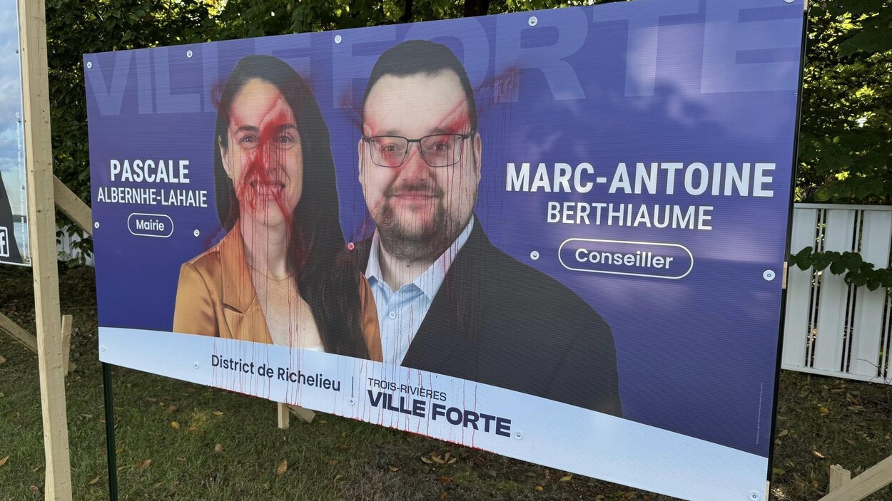 Les affiches électorales de Trois-Rivières ville forte vandalisées