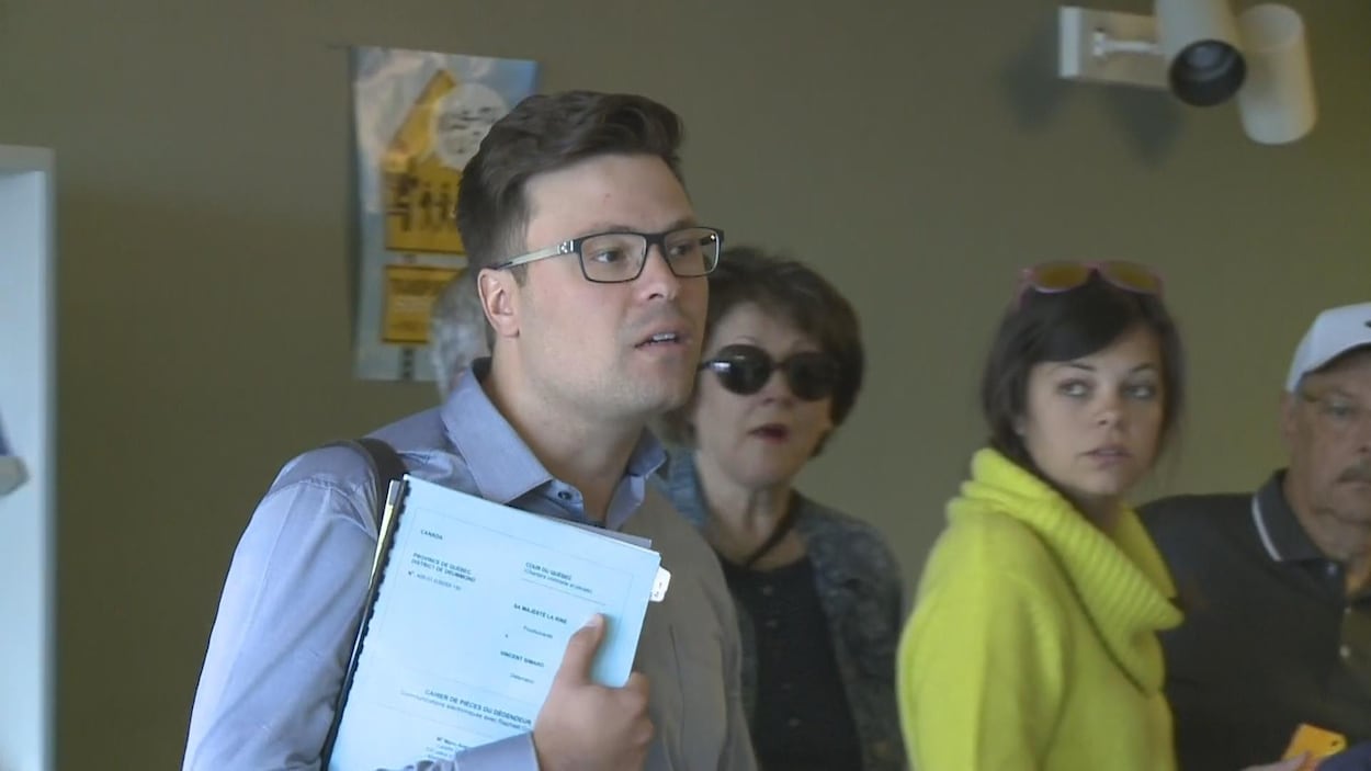 Vincent Simard au palais de justice de Drummondville.