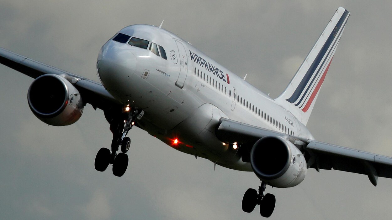 Un avion en vol. Un avion en vol.