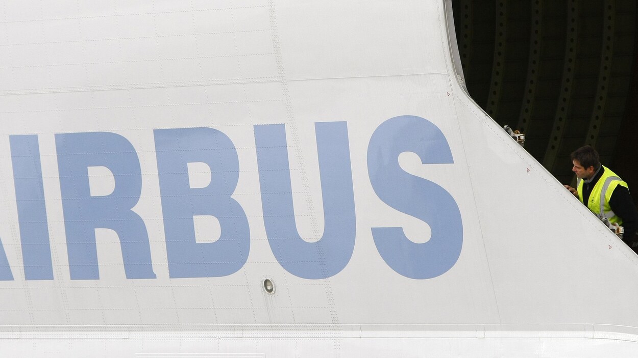 Une partie de la carlingue d'un Airbus Beluga fabriqué à Broughton en Galles du Nord