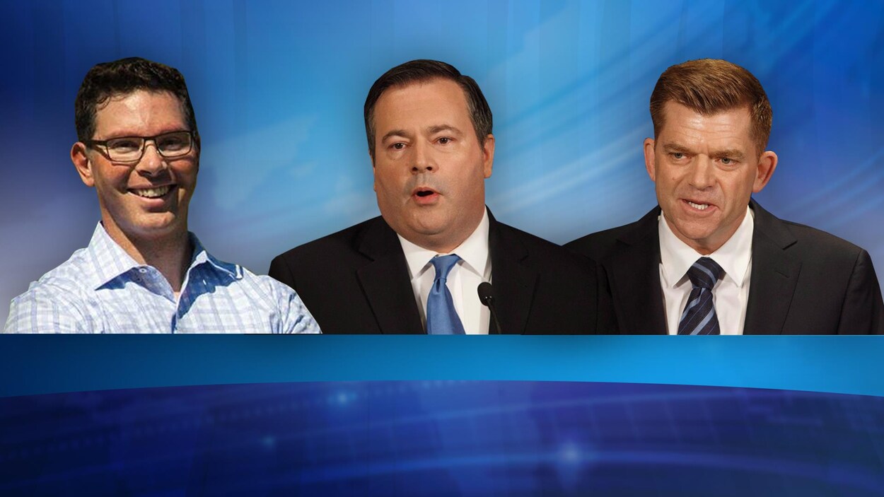 Doug Schweitzer, Jason Kenney et Brian Jean. Doug Schweitzer, Jason Kenney et Brian Jean.