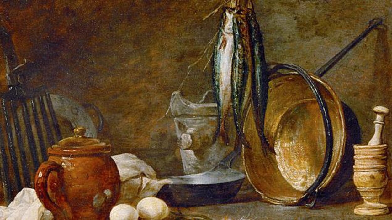 Un tableau illustrant l'alimentation lors des jours dit maigre.