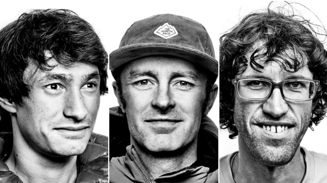 Montage photo des trois alpinistes.