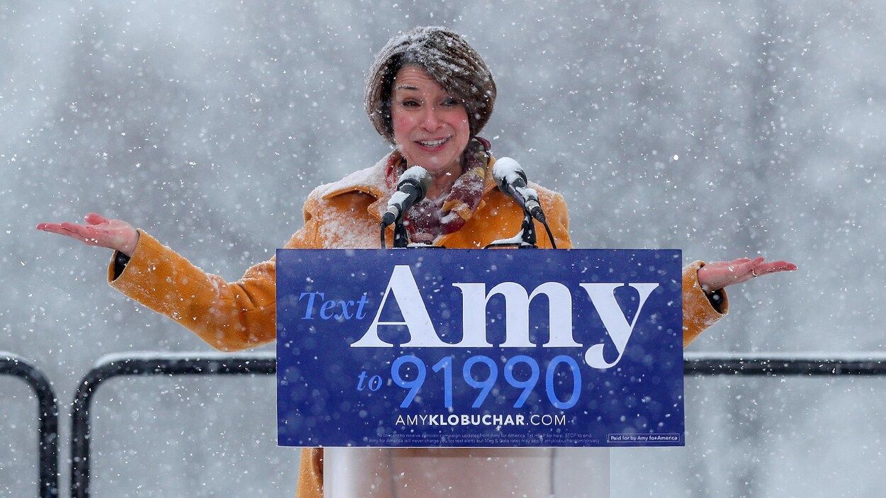 La sénatrice américaine Amy Klobuchar annonce sa candidature à l'investiture présidentielle démocrate de 2020 à Minneapolis, Minnesota, États-Unis, le 10 février 2019.
