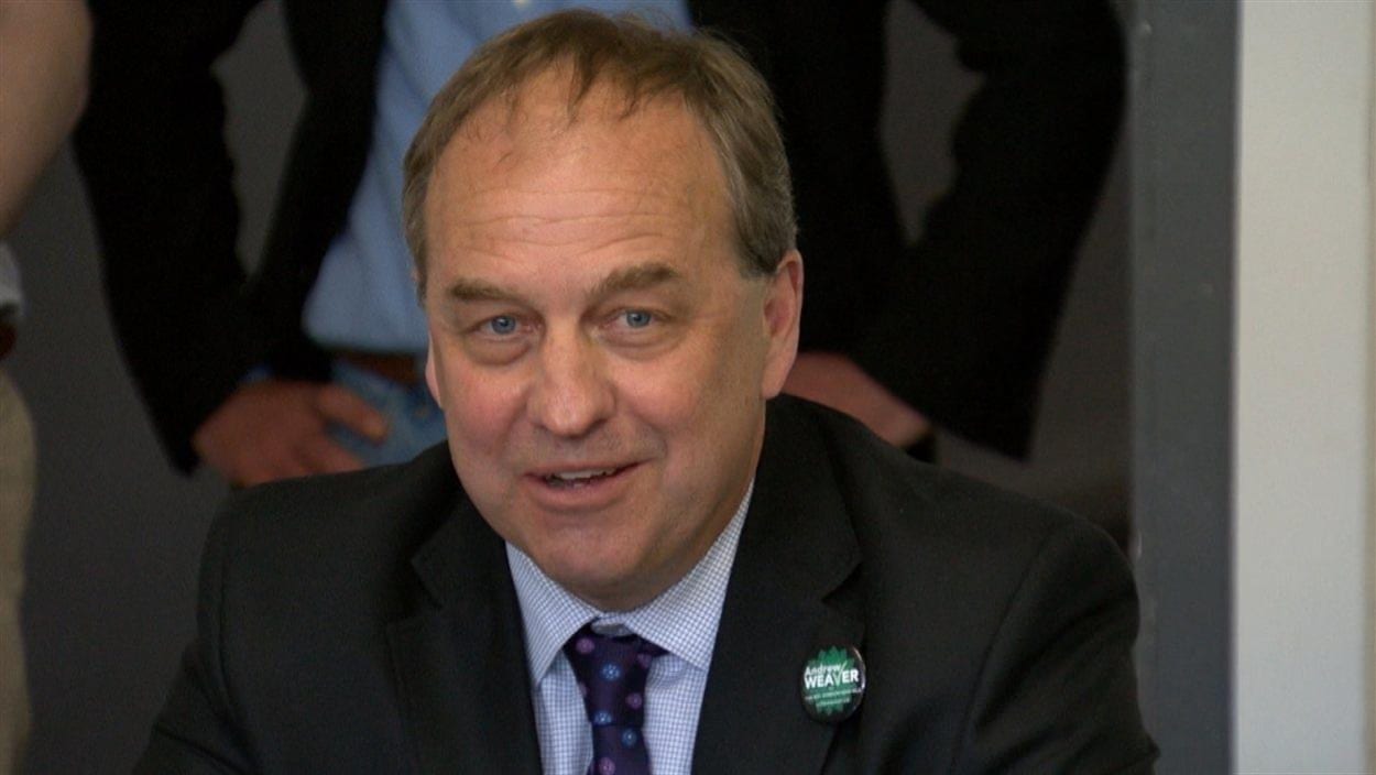 Le chef du Parti vert, Andrew Weaver