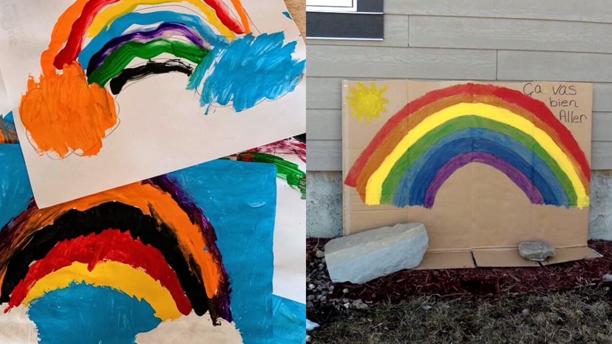 Dessins d'arc-en-ciels.