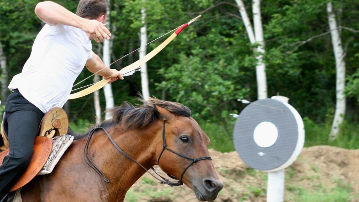 AF tir à l'arc assyrien Babylone arc fait à la main cheval